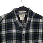 Mens Navy L.L.Bean Scotch Plaid Flannel  Shirt