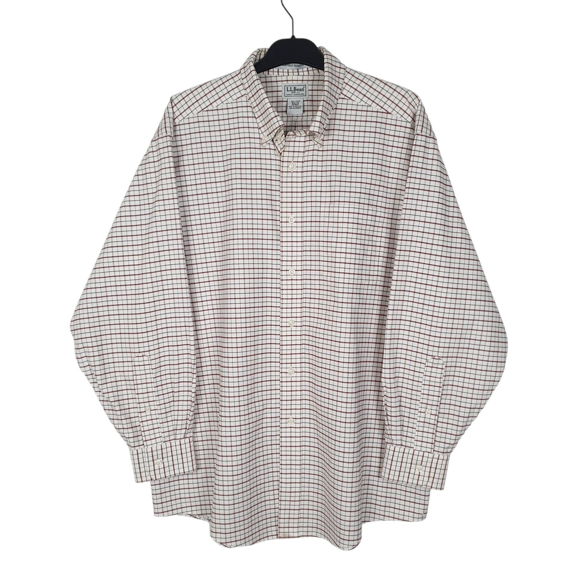 Mens Burgundy L.L.Bean  Long Sleeve Shirt