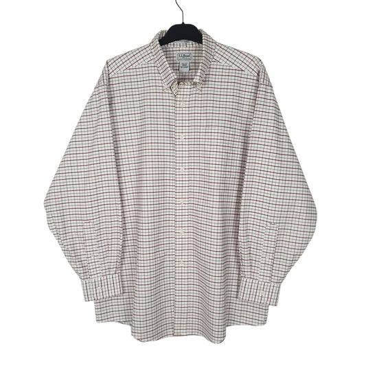 Mens Burgundy L.L.Bean  Long Sleeve Shirt