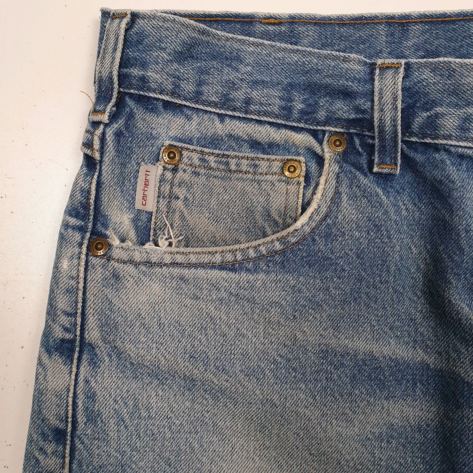 Mens Blue Carhartt   Shorts