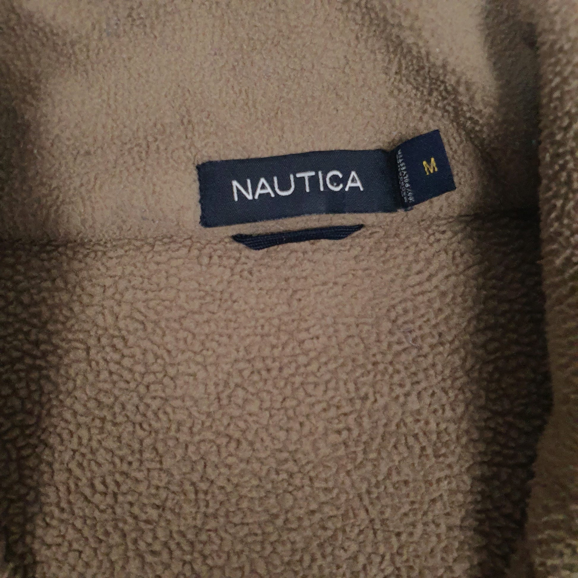 Mens Brown Nautica  Quarter Zip Jumper