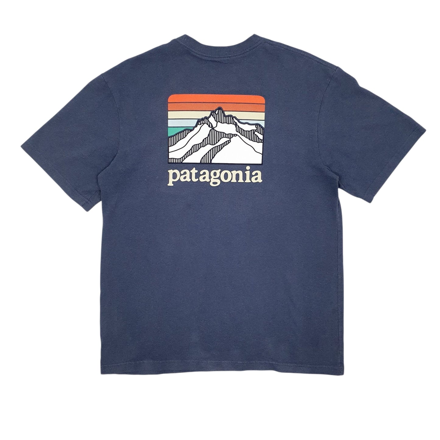 Mens Navy Patagonia   T Shirt