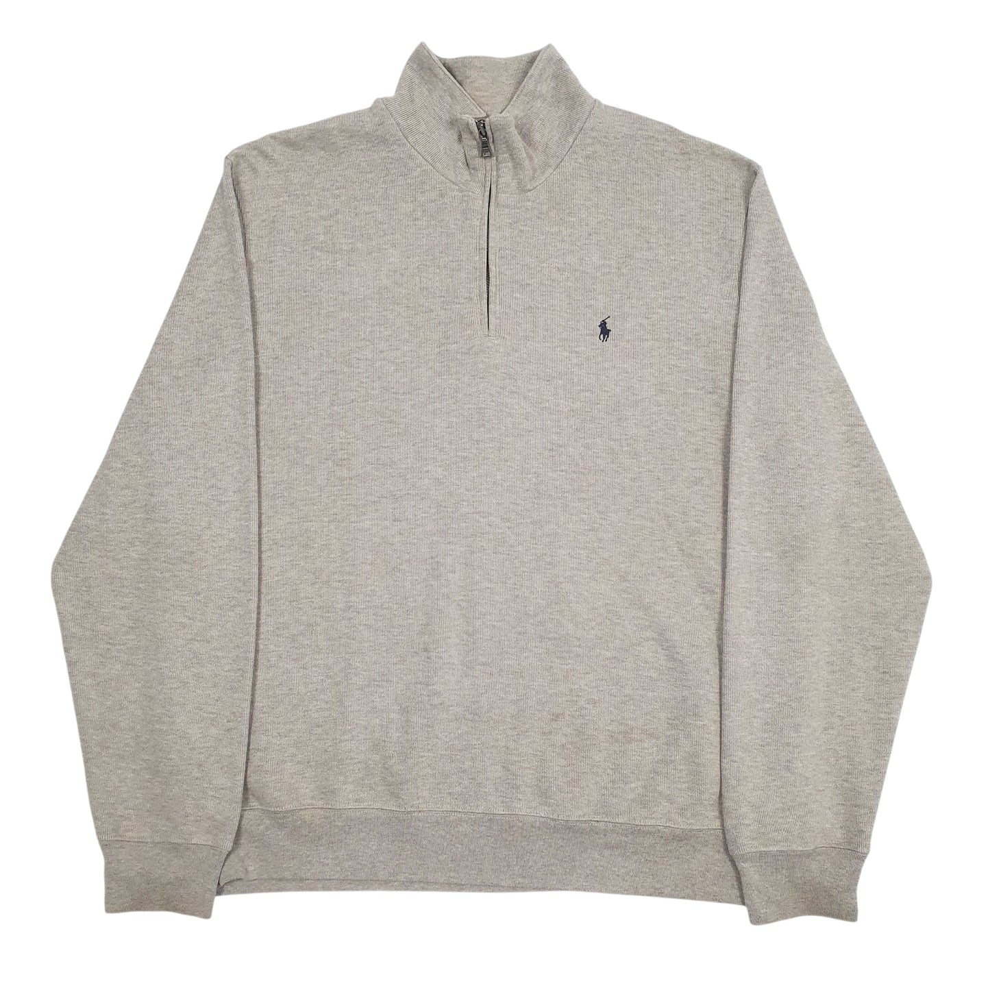 Mens Grey Polo Ralph Lauren  Quarter Zip Jumper