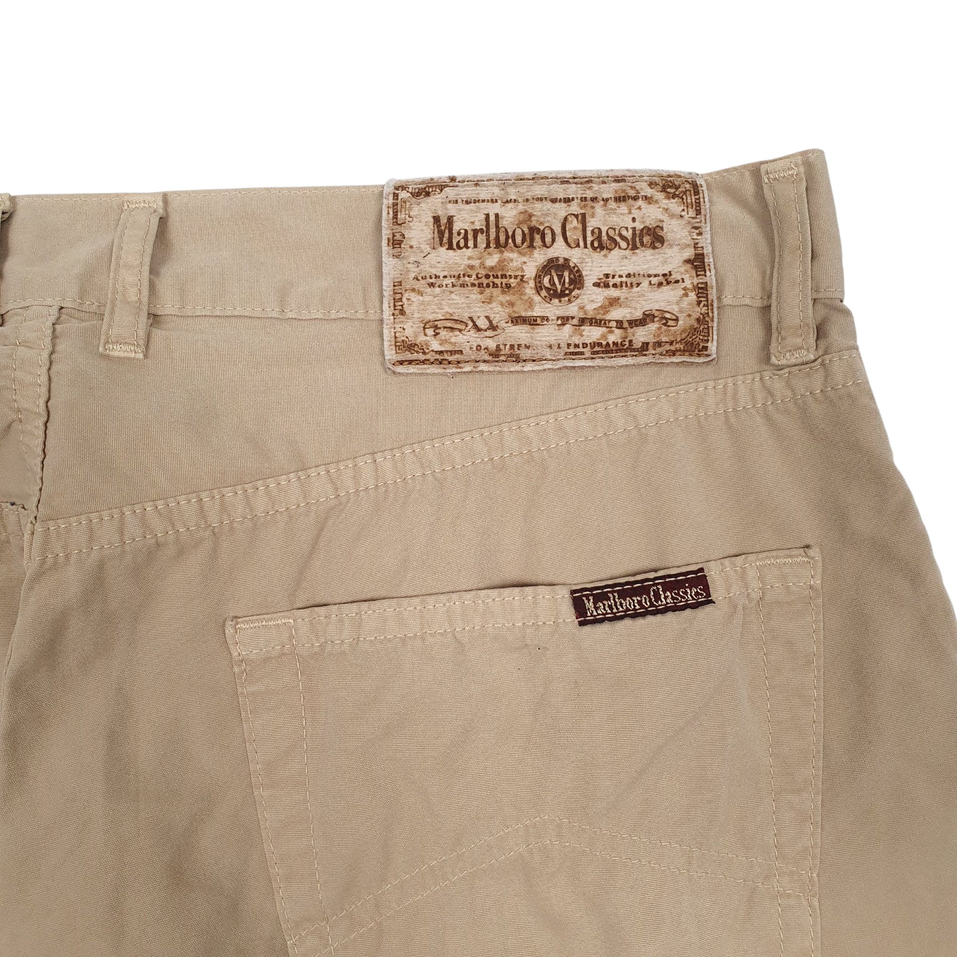 Mens Beige Marlboro Vintage 90s  Trousers