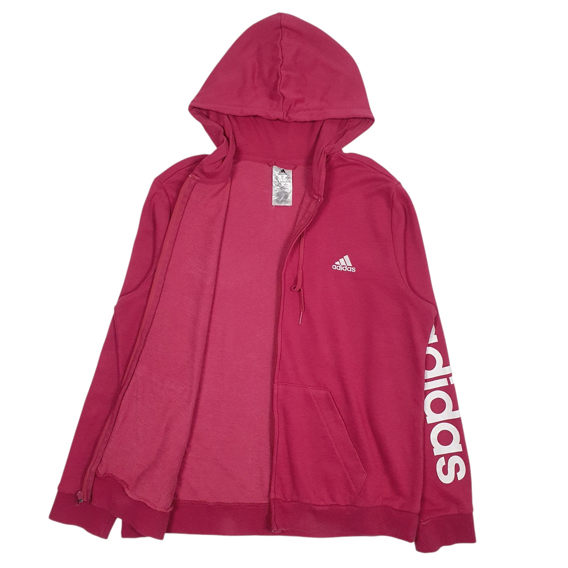Womens Red Adidas  Full Zip Jumper