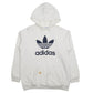 Mens White Adidas Spellout Hoodie Jumper