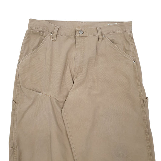 Mens Beige Wrangler  Full Zip Trousers