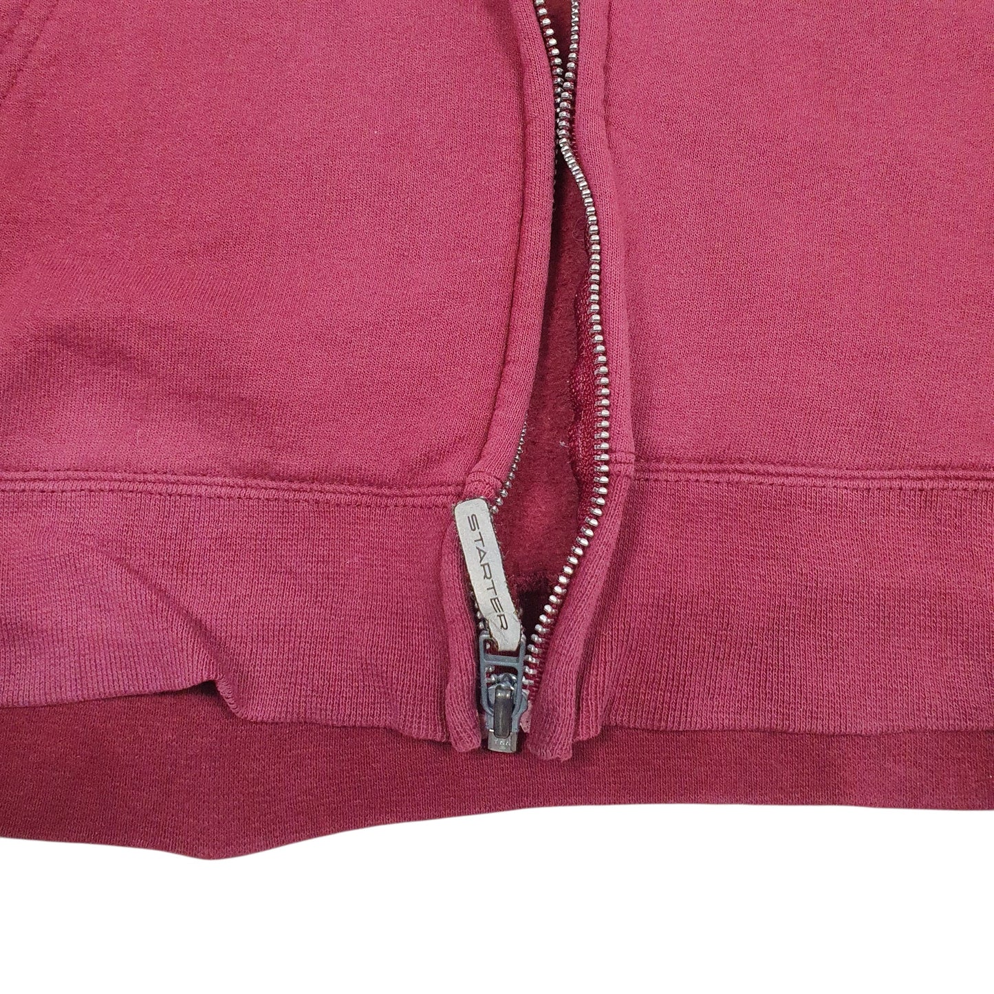 Mens Burgundy Starter  Full Zip Jumper