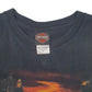 Mens Black Harley Davidson Vintage 90s Made In USA Spellout  T Shirt
