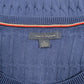 Womens Blue Tommy Hilfiger Cable Knit Knitwear Crewneck Jumper