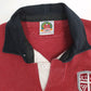 Womens Red Barbarian Rugby Hoodie Polo Shirt