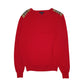 Mens Red Burberry  Crewneck Jumper