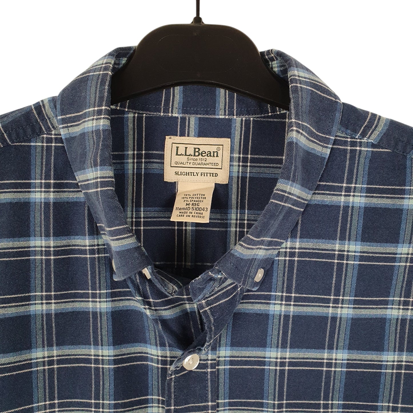 Mens Navy L.L.Bean Stretch  Shirt