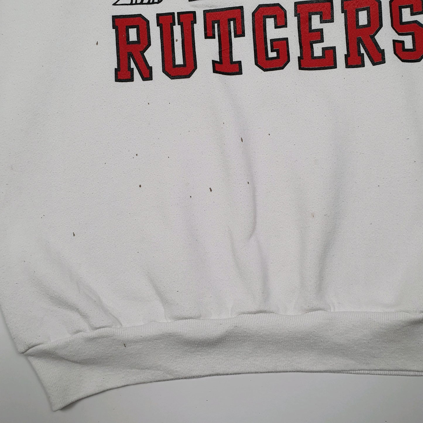 Mens White Fruit Of The Loom Vintage 90s Made In USA Crewneck Jumper