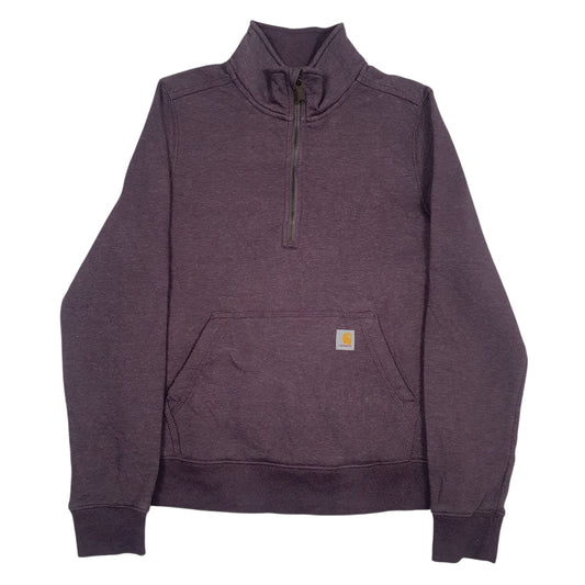 Womens Burgundy Carhartt  Quarter Zip Jumper
