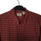 Mens Red L.L.Bean Scotch Plaid  Shirt