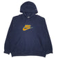 Mens Navy Nike Vintage 00s Spellout Hoodie Jumper