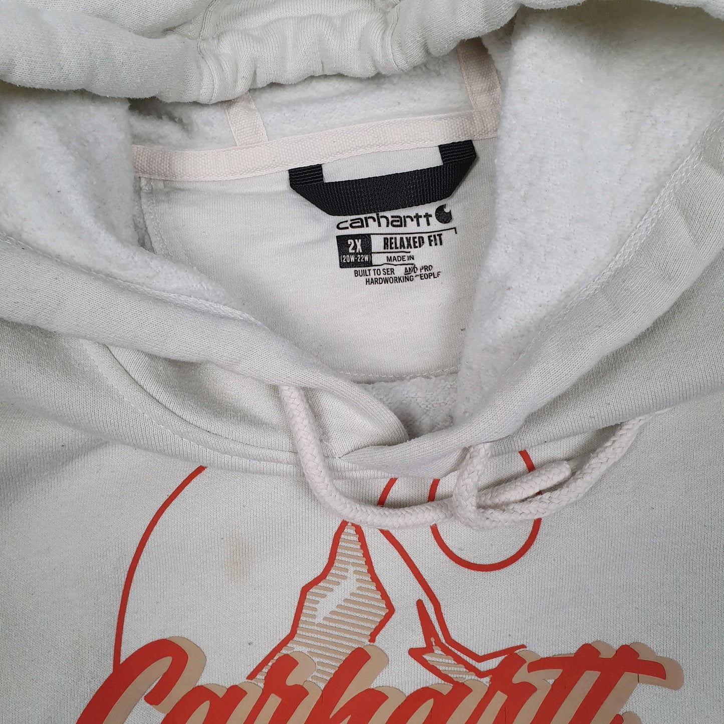 Womens Cream Carhartt  Hoodie Jumper