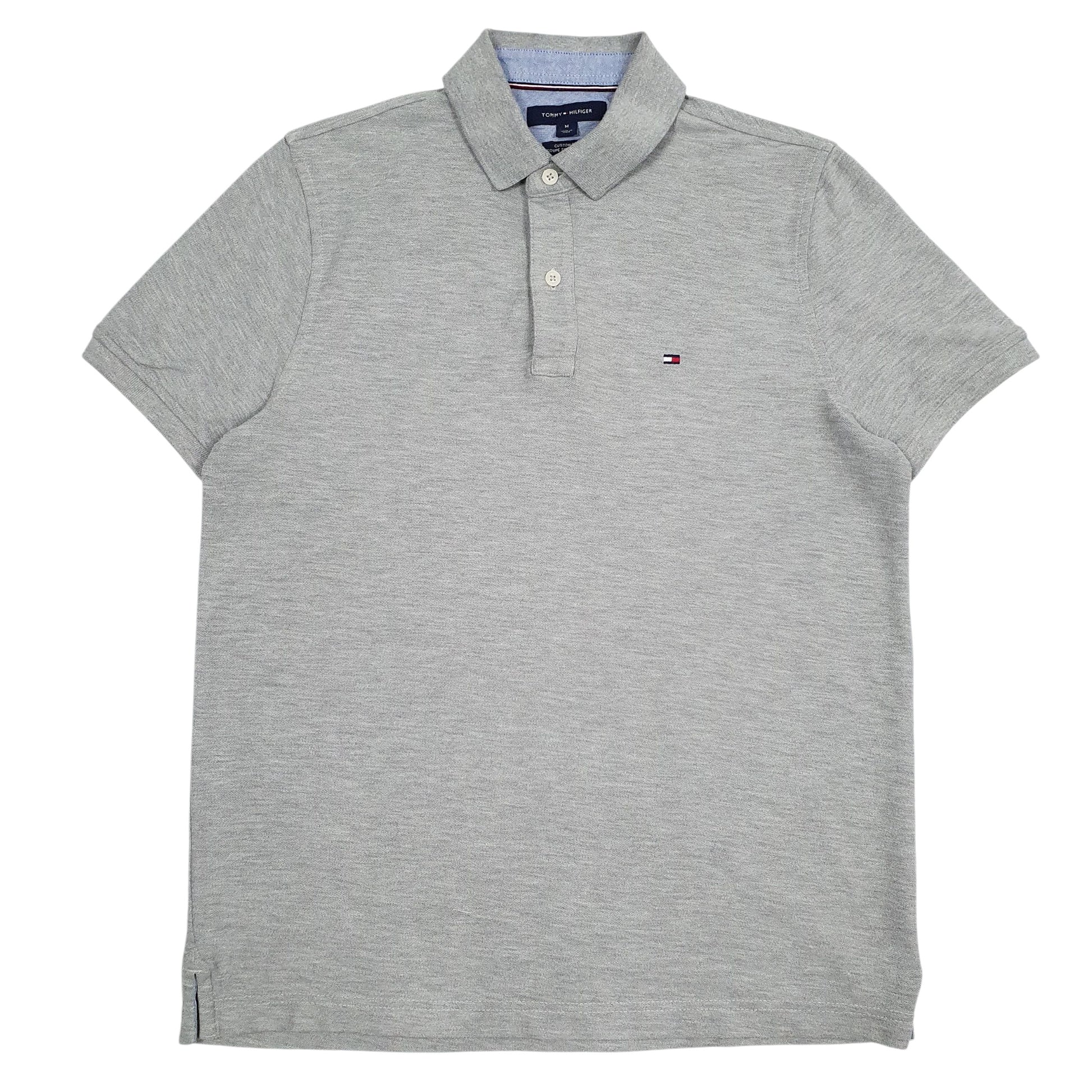 Mens Grey Tommy Hilfiger  Short Sleeve Polo Shirt