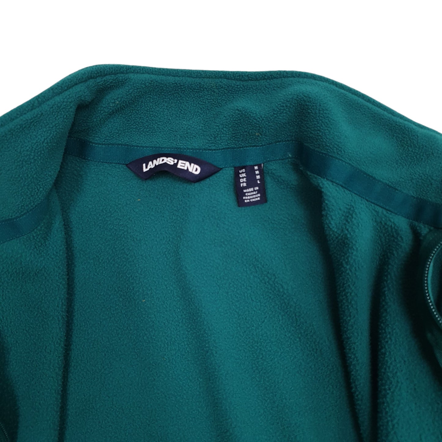 Womens Green Landsend  Full Zip Jumper