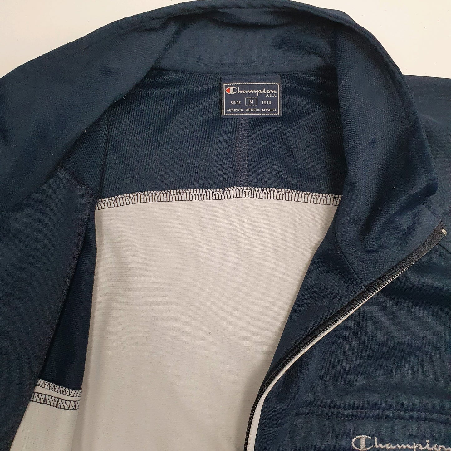 Mens Navy Champion  Full Zip Coat