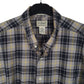 Mens Grey L.L.Bean US Army Tartan  Shirt