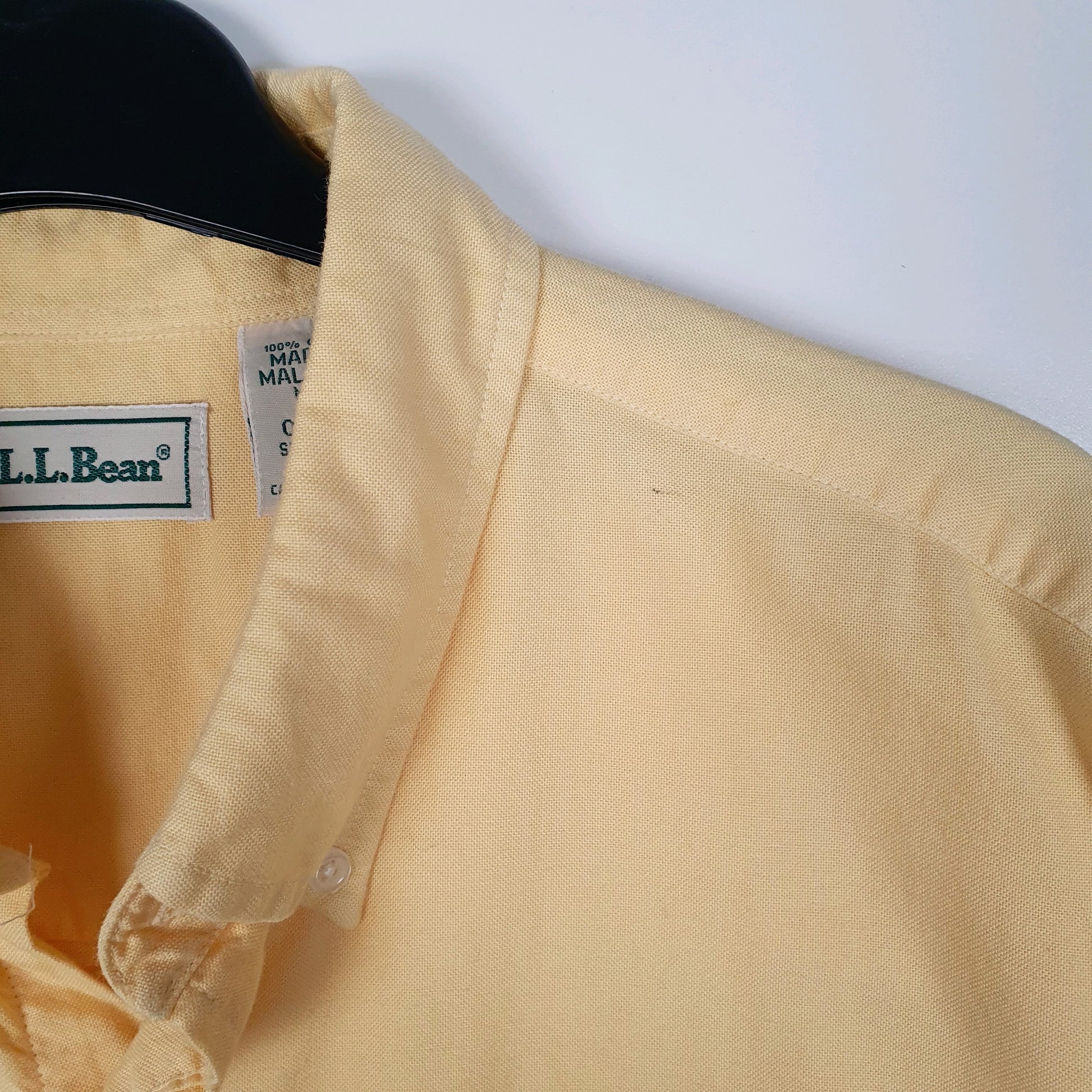 Mens Yellow L.L.Bean Vintage 00s  Shirt