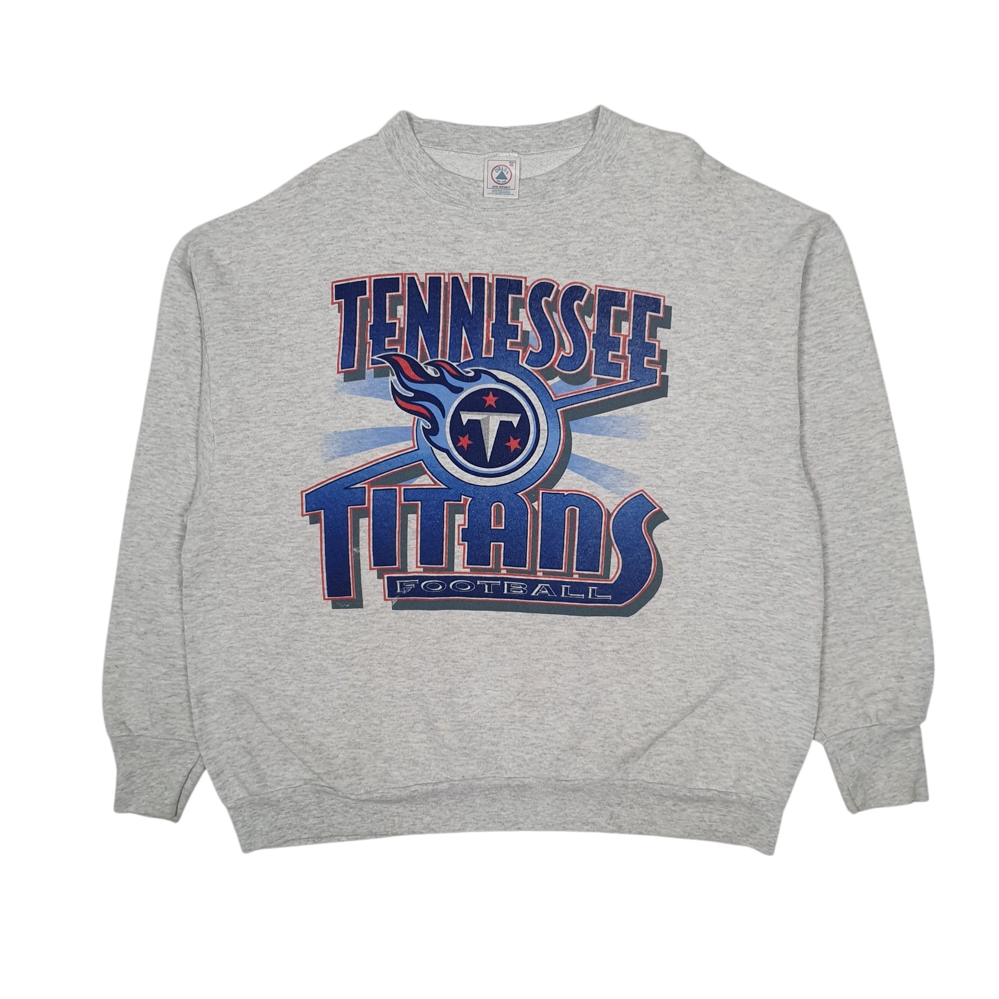 Mens Grey Delta Tennessee Titans Football NFL Vintage 90s Crewneck Jumper