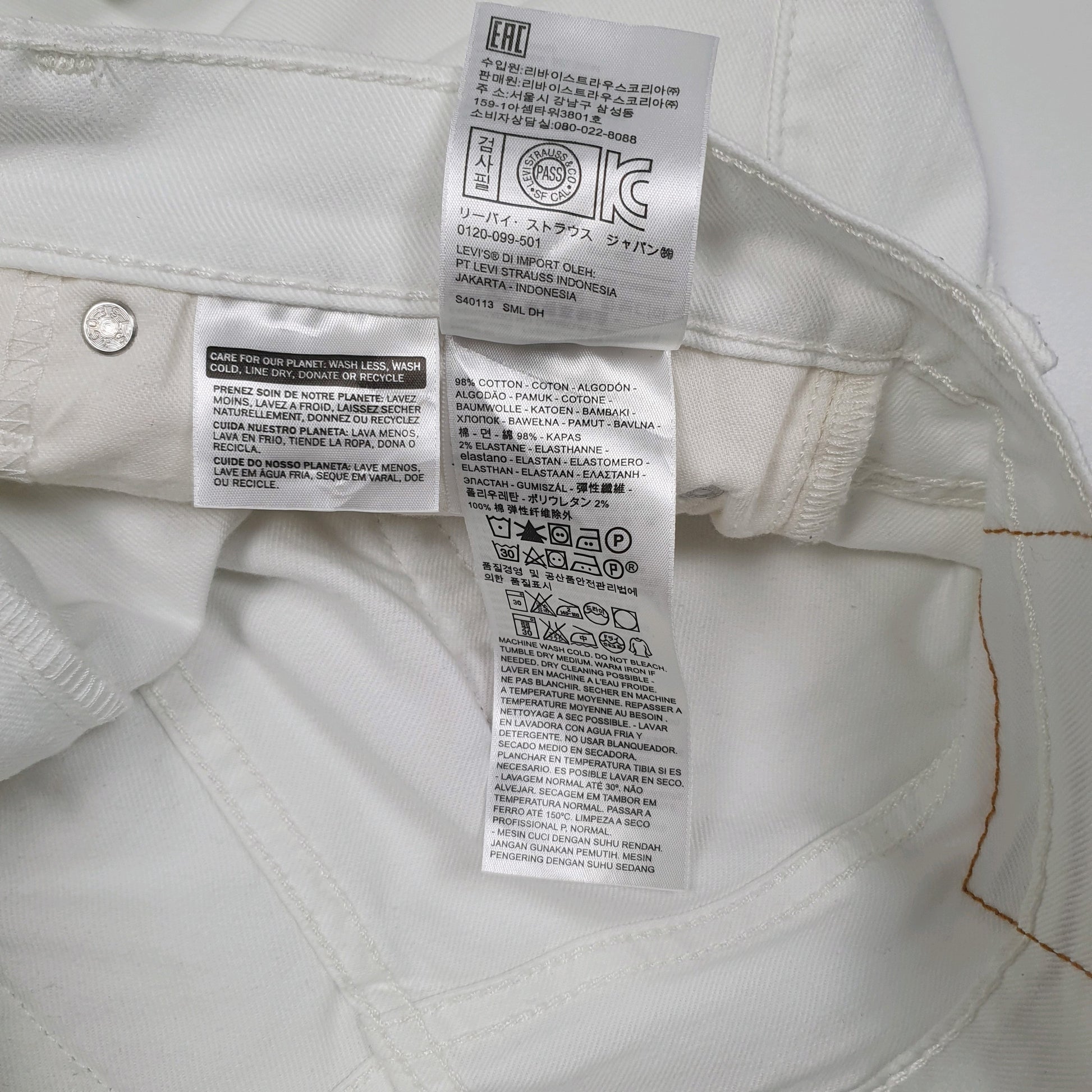 Mens White Levis   Jeans