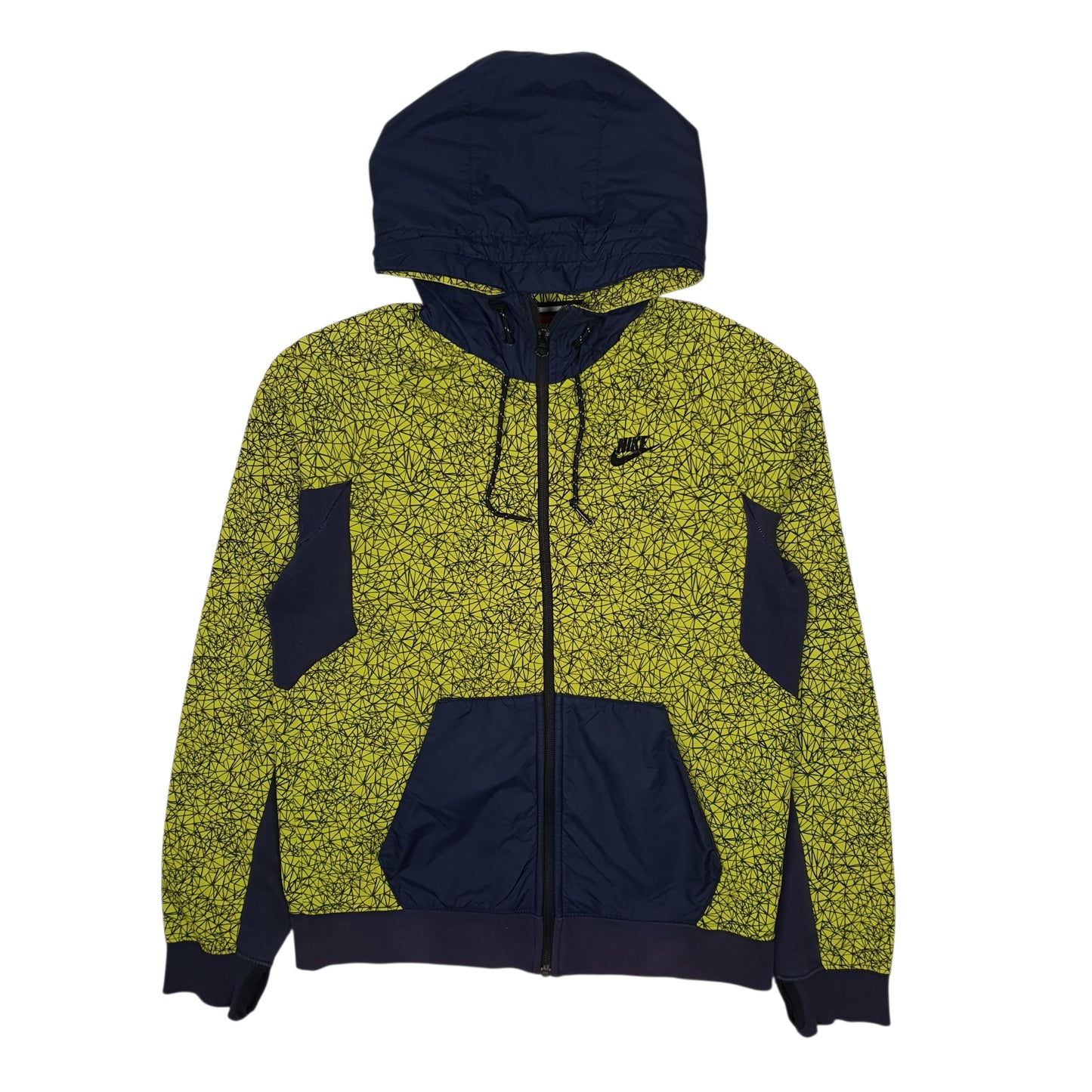 Mens Yellow Nike Hoodie Quarter Zip Coat