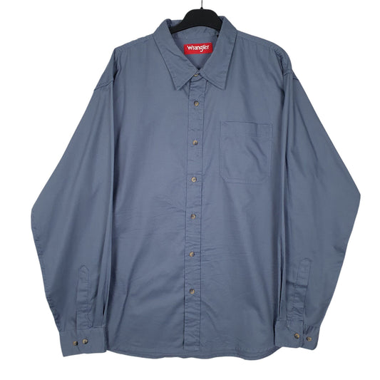 Mens Blue Wrangler  Long Sleeve Shirt