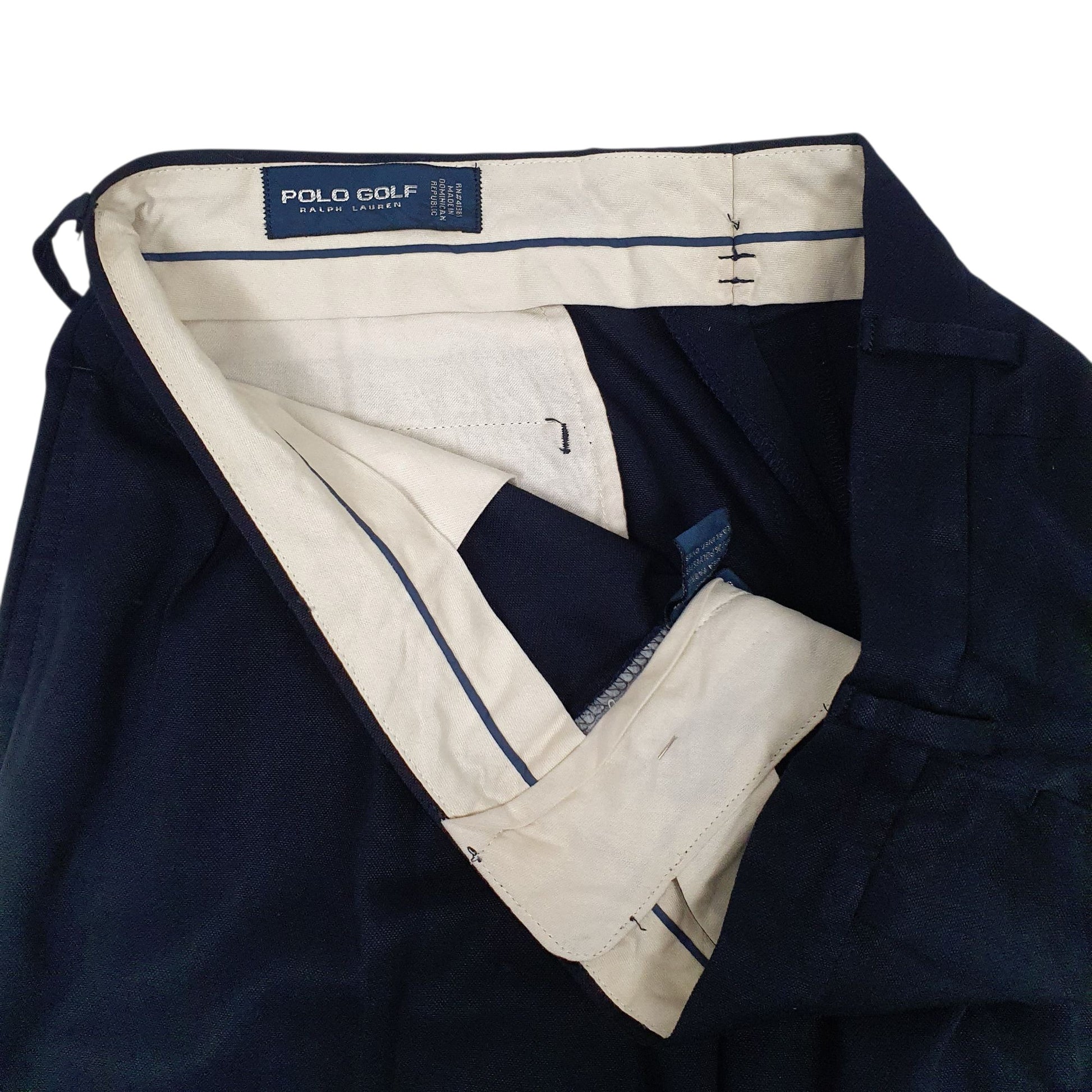 Mens Black Polo Ralph Lauren Golf Pleated Vintage 90s  Trousers