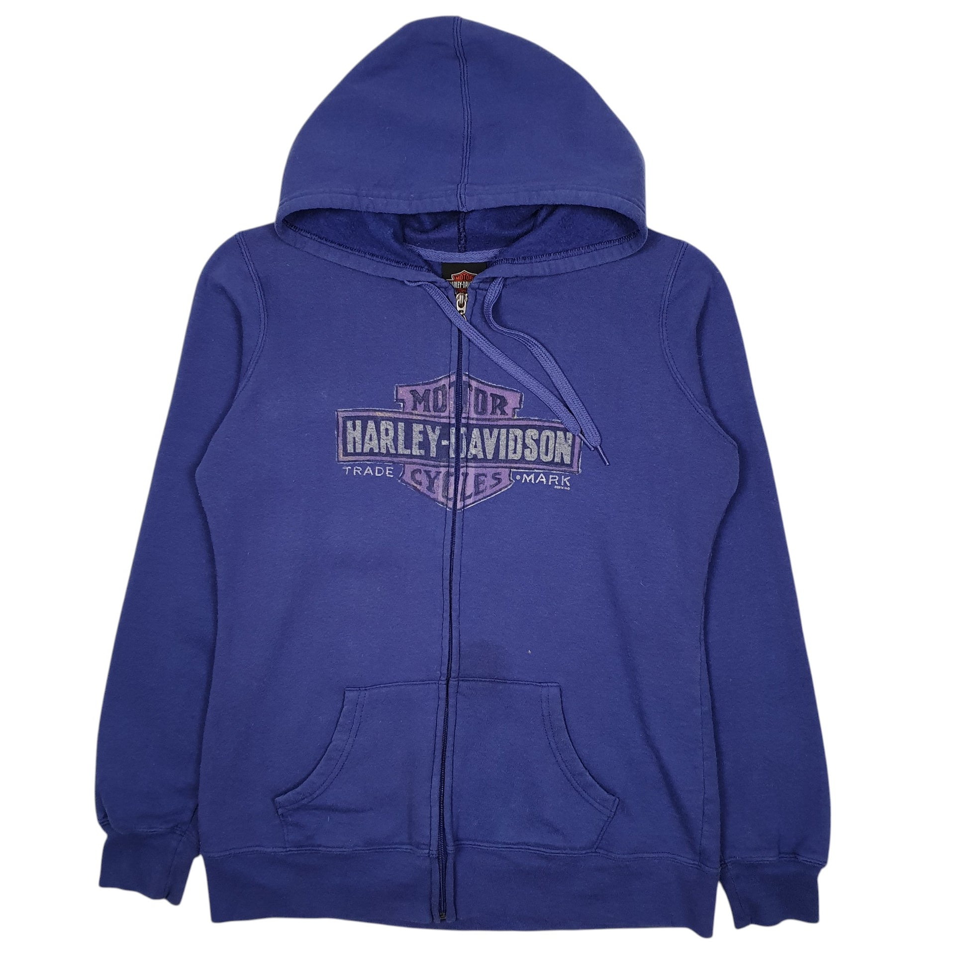 Womens Purple Harley Davidson Hoodie Motorcycles Full Zip Jumper