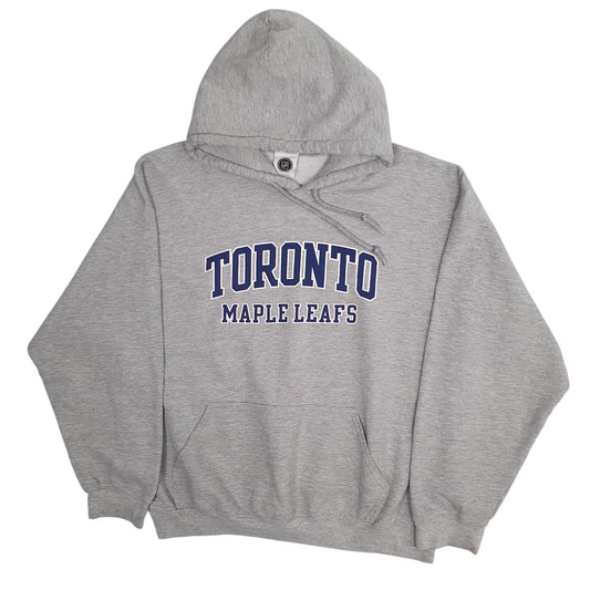 Mens Grey NHL Toronto Mapleleafs Hockey Hoodie Jumper