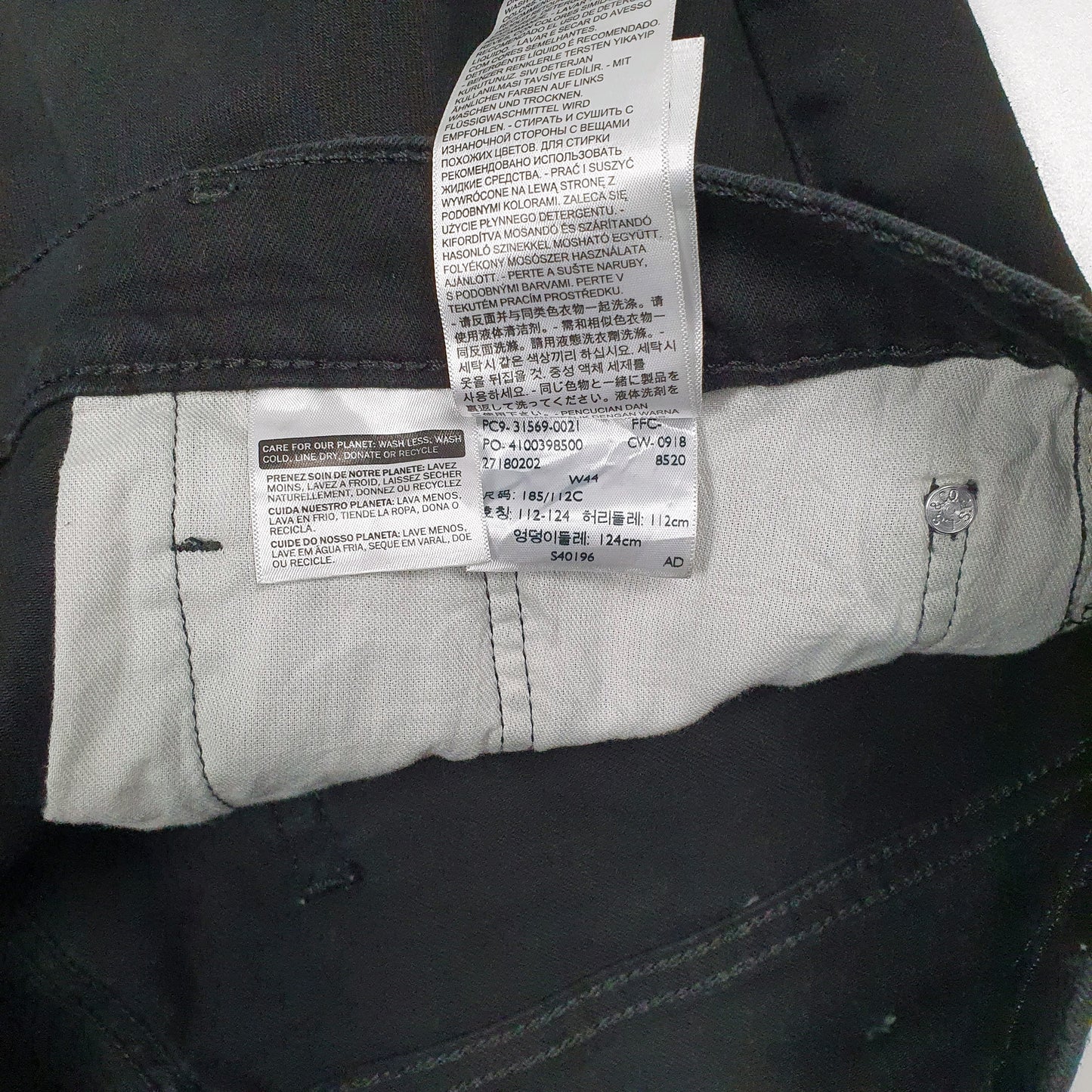 Mens Black Levis 569 Full Zip Shorts