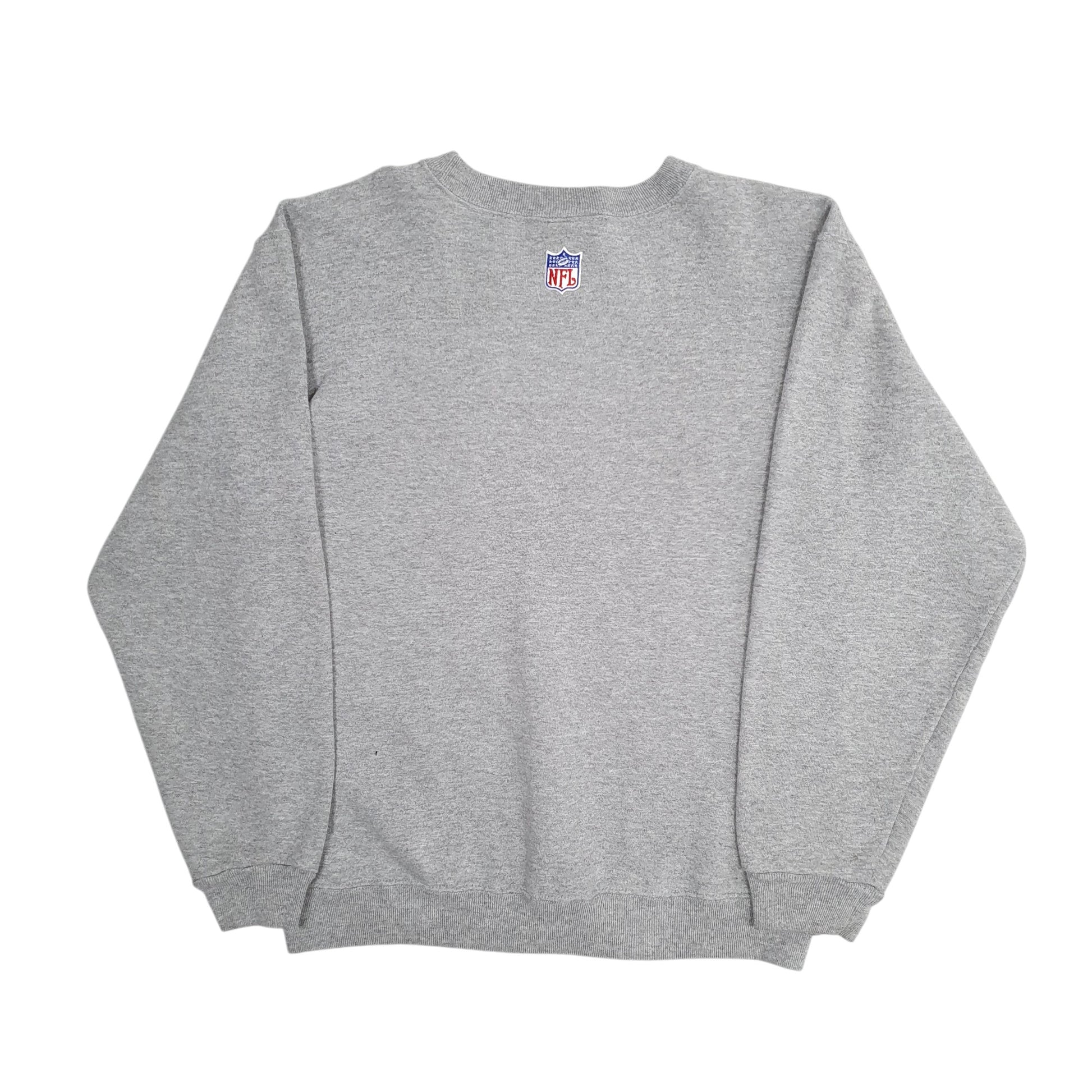 Mens Grey Reebok Vintage 90s Oakland Raiders NFL Crewneck Jumper