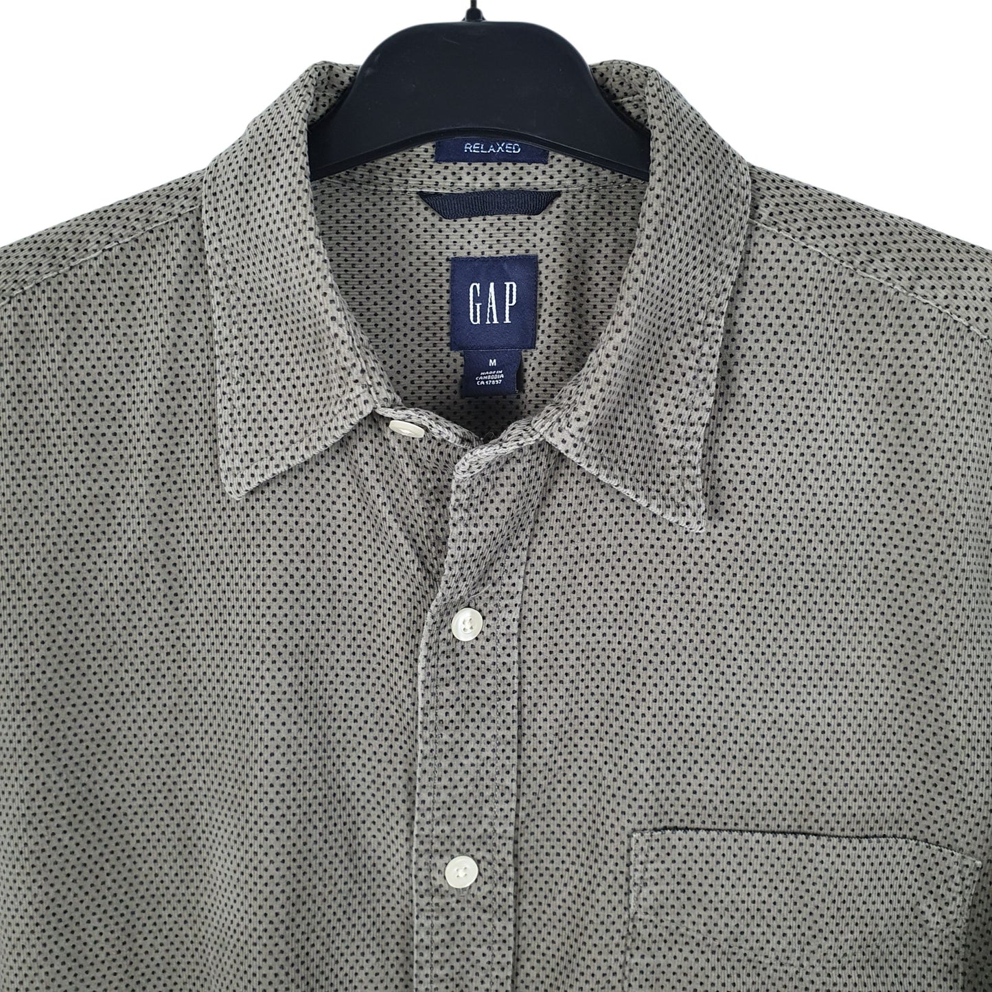 Mens Grey GAP Polka Dot  Shirt