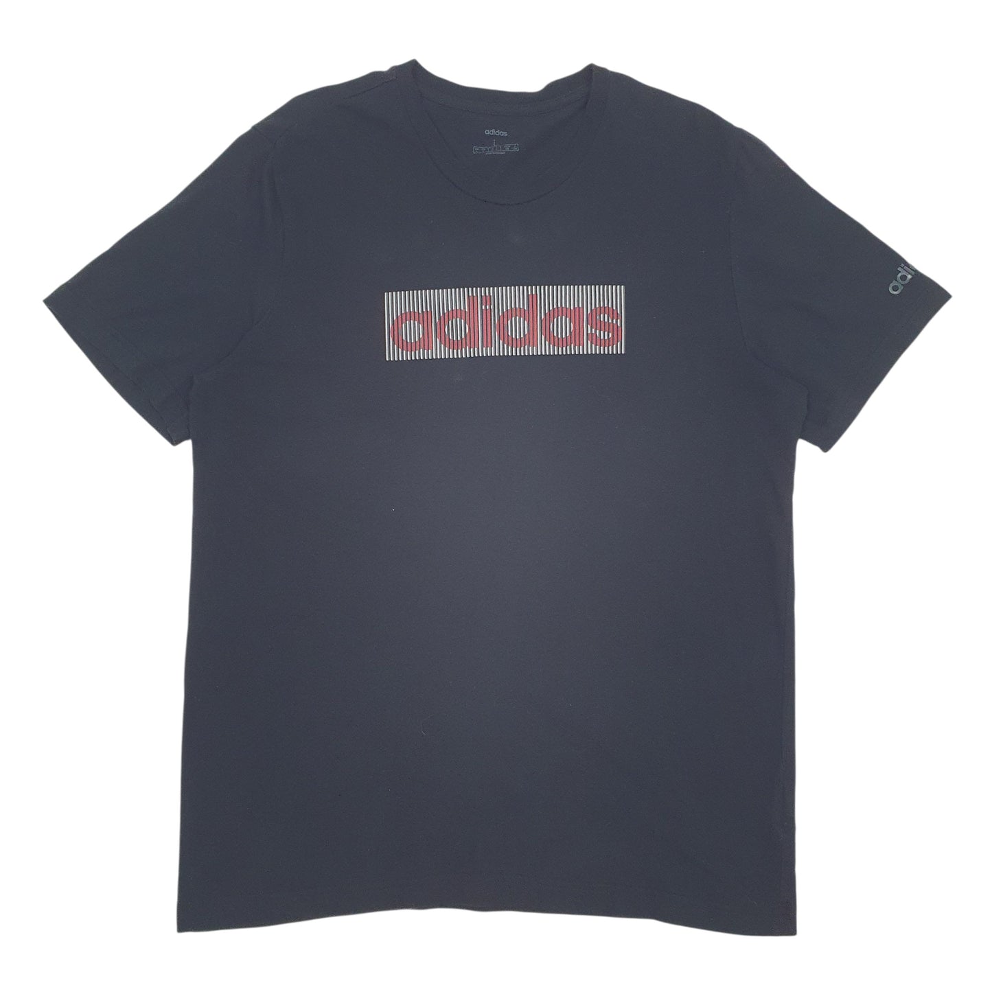 Mens Black Adidas Spellout Short Sleeve T Shirt