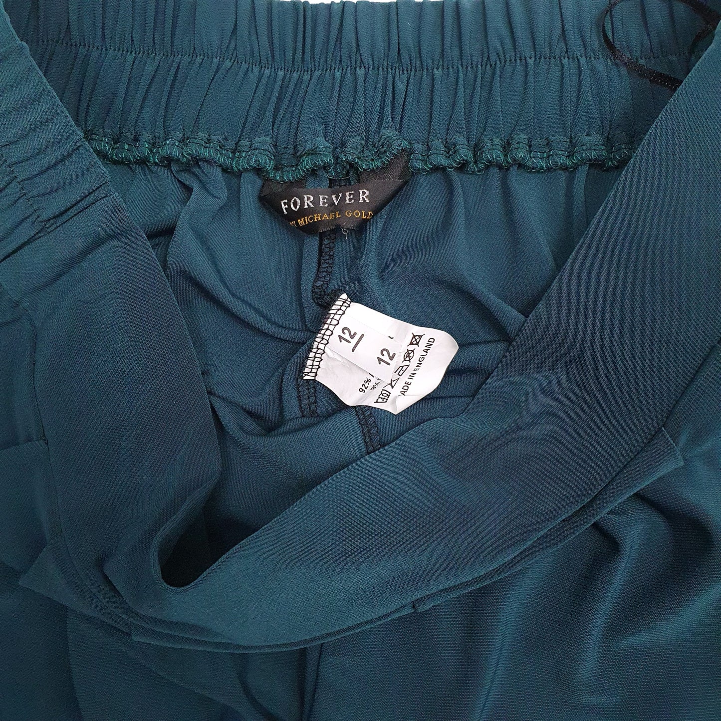 Womens Green Michael Gold Forever Satin  Trousers