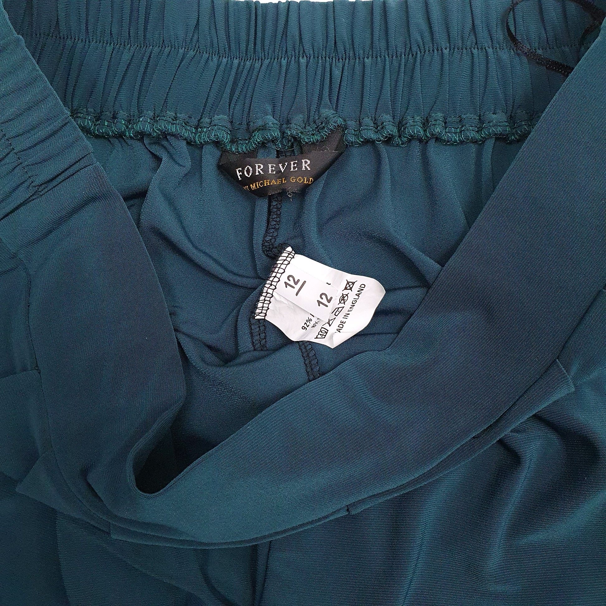 Womens Green Michael Gold Forever Satin  Trousers