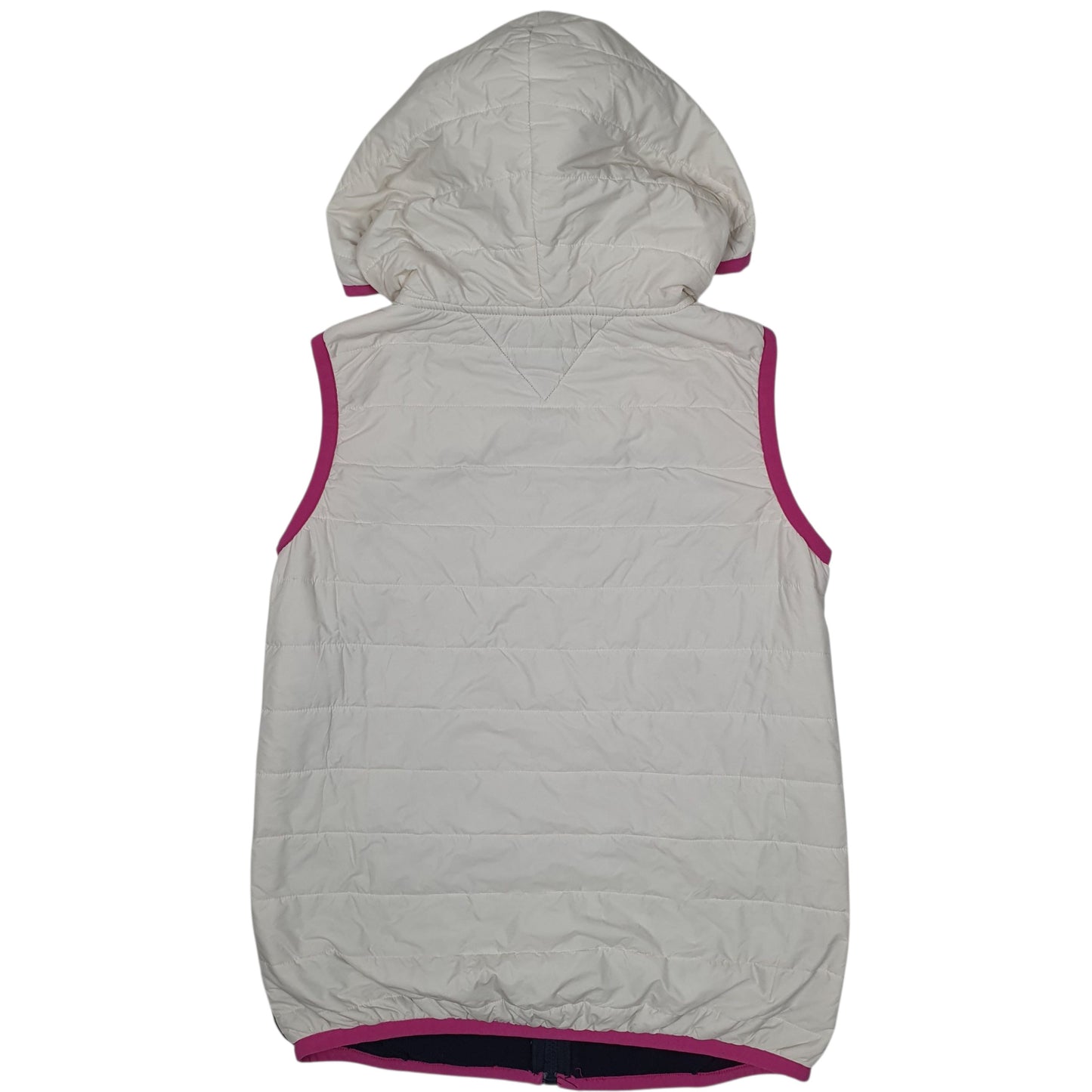 Womens Navy Tommy Hilfiger Hoodie Puffer Padded Crewneck Coat