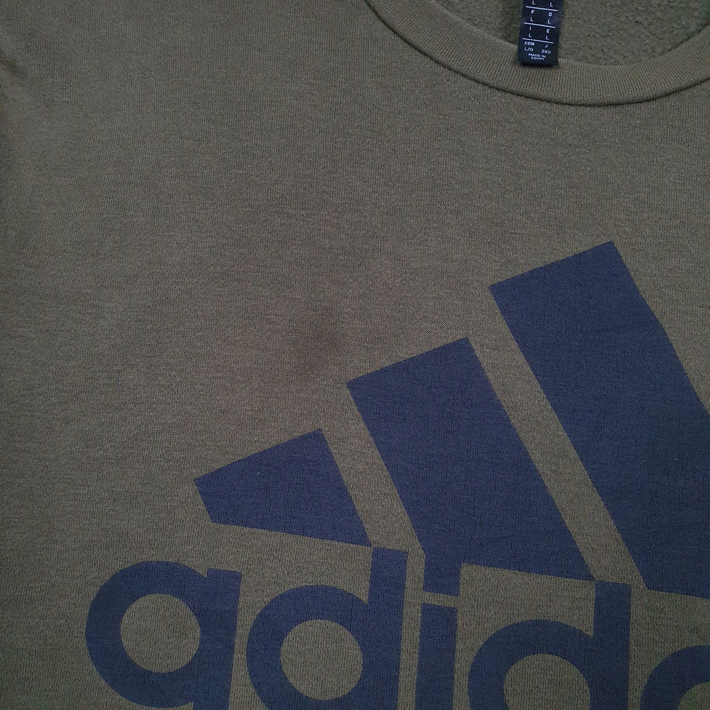 Mens Green Adidas Golf Crewneck Jumper