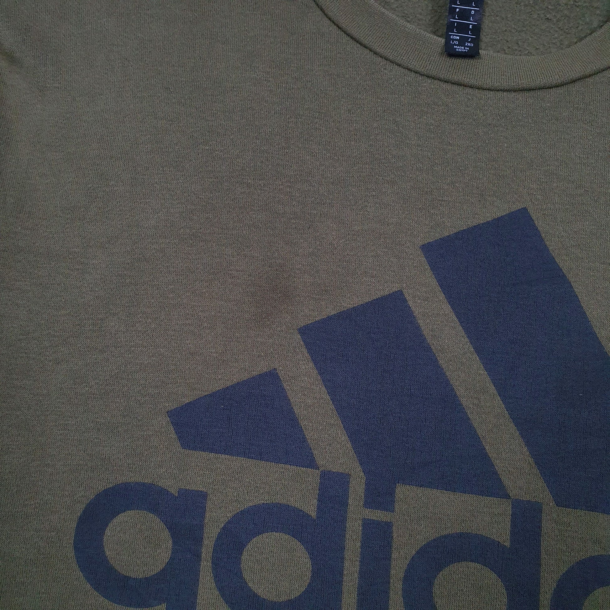 Mens Green Adidas Golf Crewneck Jumper