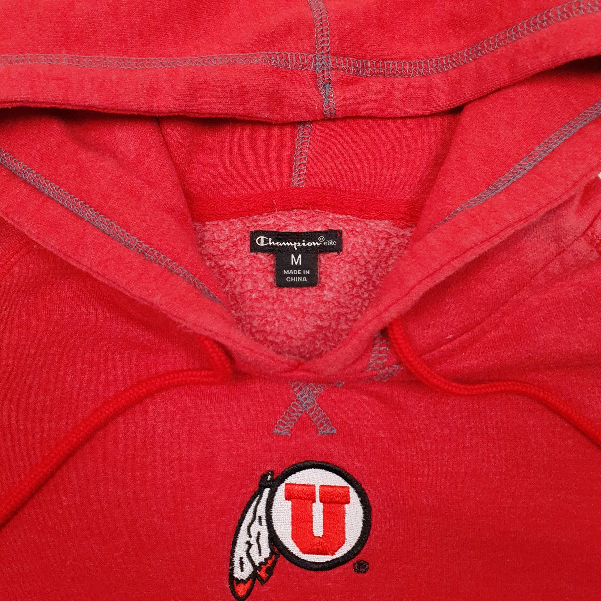 Womens Red Champion Utah Hoodie Jumper