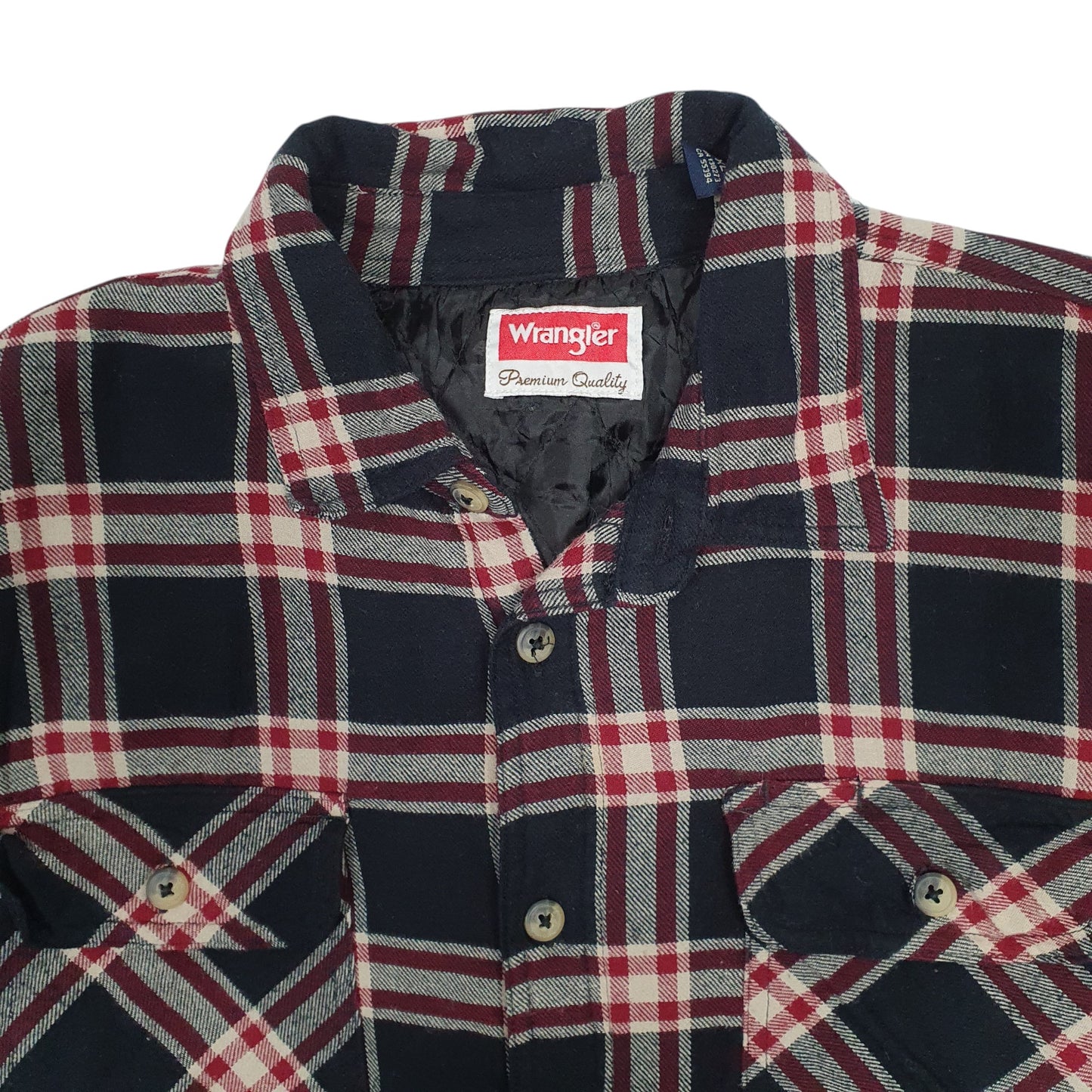 Mens Black Wrangler Plaid  Coat