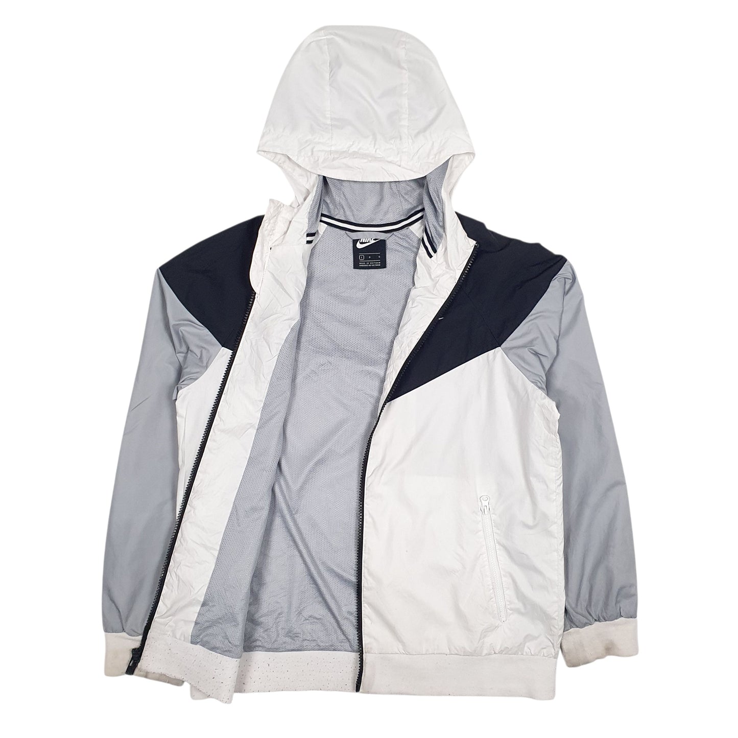 Womens White Nike  Crewneck Coat