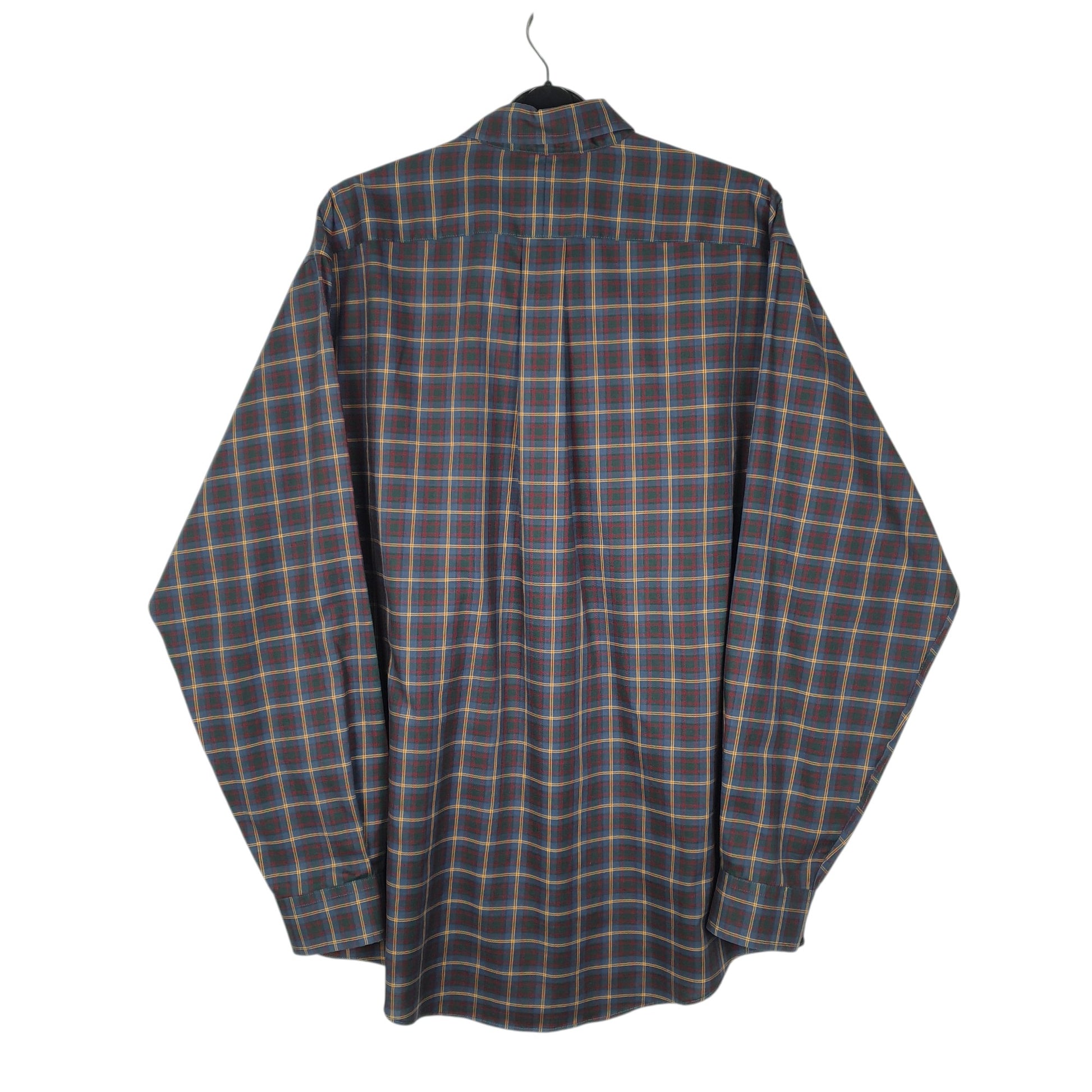 Mens Navy L.L.Bean US Marine Corps Tartan  Shirt