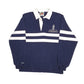 Mens Navy Barbarian Rugby University of Toronto Long Sleeve Polo Shirt