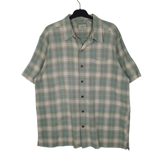 Mens Green L.L.Bean  Short Sleeve Shirt