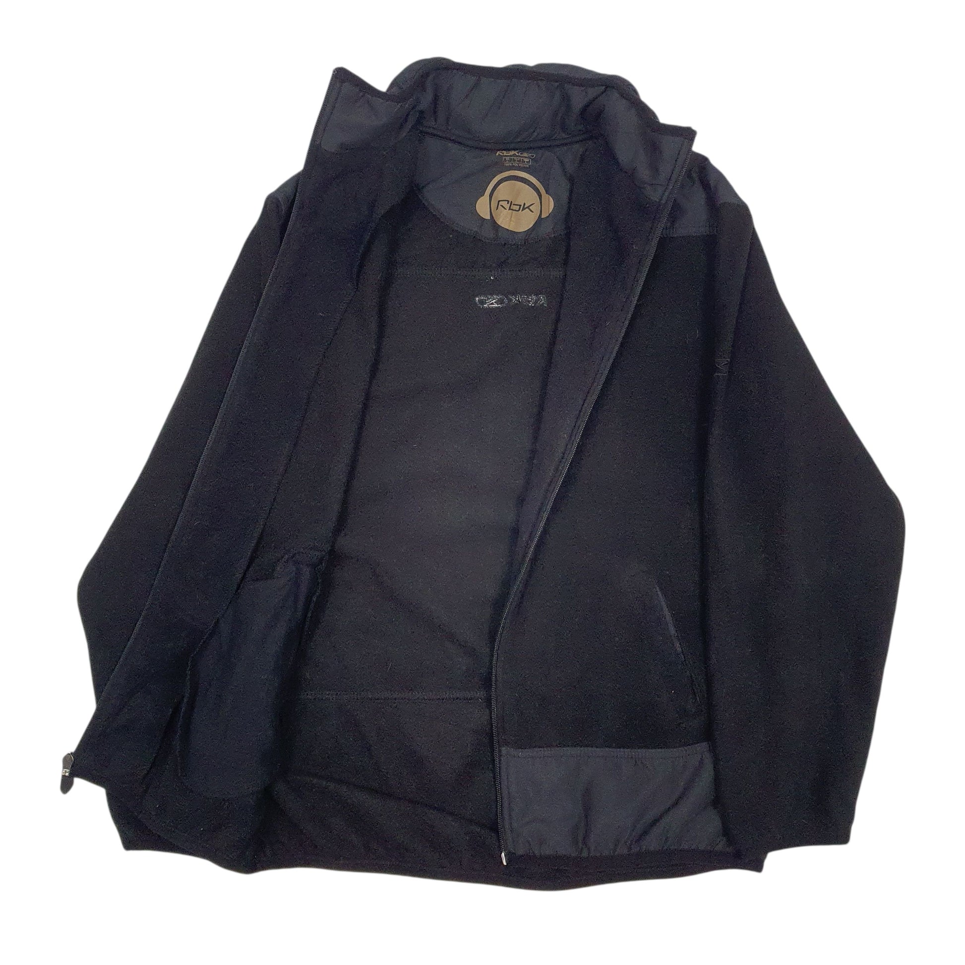 Womens Black Reebok Hooded Full Zip Jumper